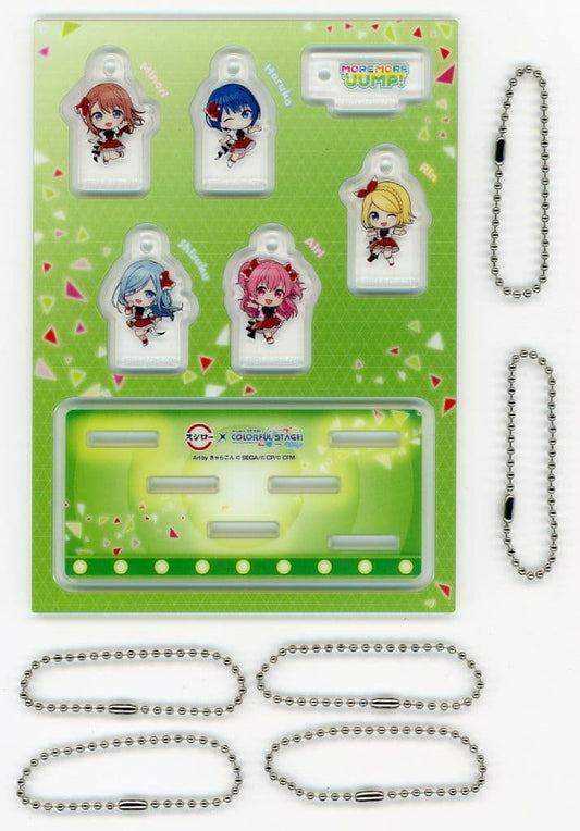 Hatsune Miku Unit Charm Set Keychain - Project SEKAI COLORFUL STAGE! × Sushiro Collaboration Order Bonus (Pre-owned, Approx. 3 x 2 cm)