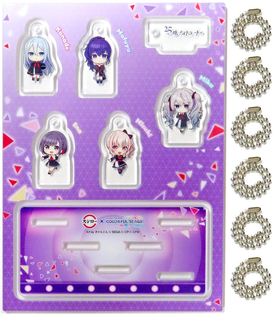 Hatsune Miku Project SEKAI COLORFUL STAGE! x Sushiro Collaboration Limited Unit Charm Set - Promotional Bonus Charm Set (Approx. 3 x 2 cm)