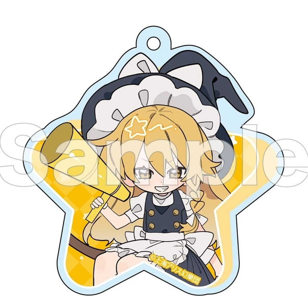 Marisa Kirisame Acrylic Keychain - Touhou Project (DMM.com) - Approx. 6cm x 6cm - Pre-owned