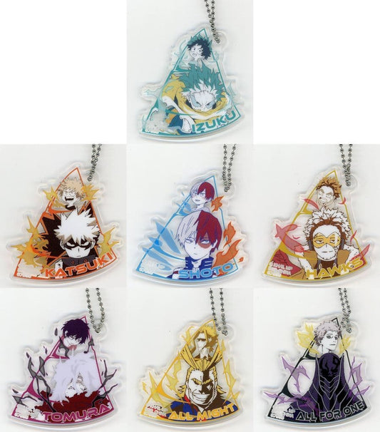 Eri Horn-Shaped Acrylic Charm Full Set (7) — I Prize Ichiban Kuji My Hero Academia - Further Beyond - BANDAI SPIRITS — Approx. 6 cm — Pre-owned
