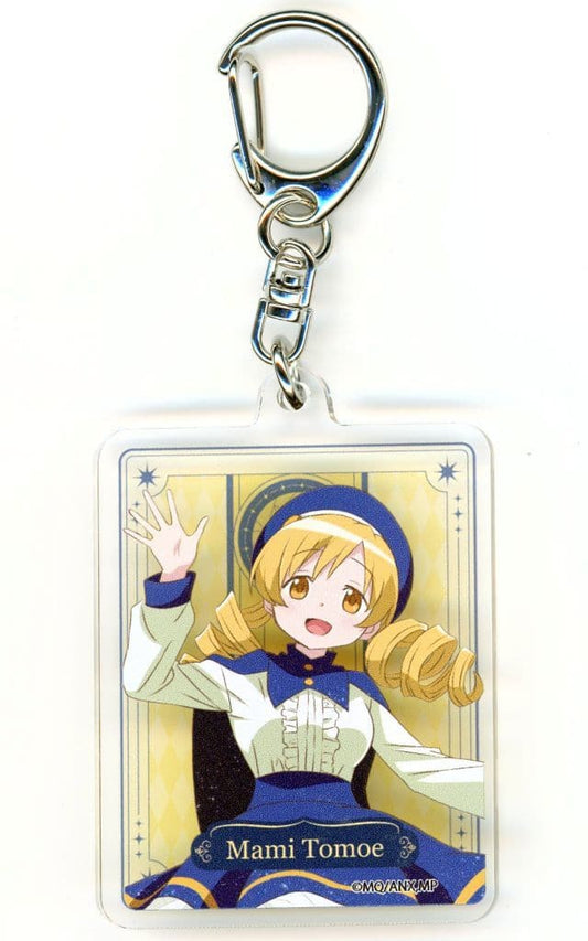 Mami Tomoe Acrylic Keychain - Karaoke Manekineko x Puella Magi Madoka Magica Movie Collaboration - Approx. 42 x 60 mm - Pre-owned
