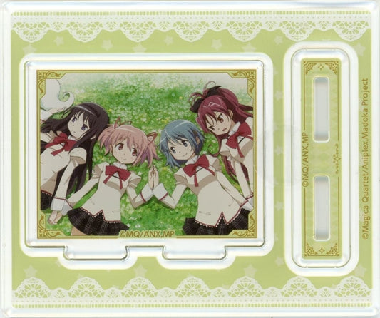 Madoka, Homura, Sayaka & Kyoko Mini Acrylic Stand - Puella Magi Madoka Magica Online Lottery vol.2 C-2 Prize (KADOKAWA, Pre-owned, Approx. 9 cm)