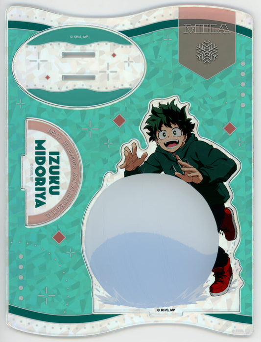 Izuku Midoriya Hologram Acrylic Stand Snow Play Ver. - My Hero Academia