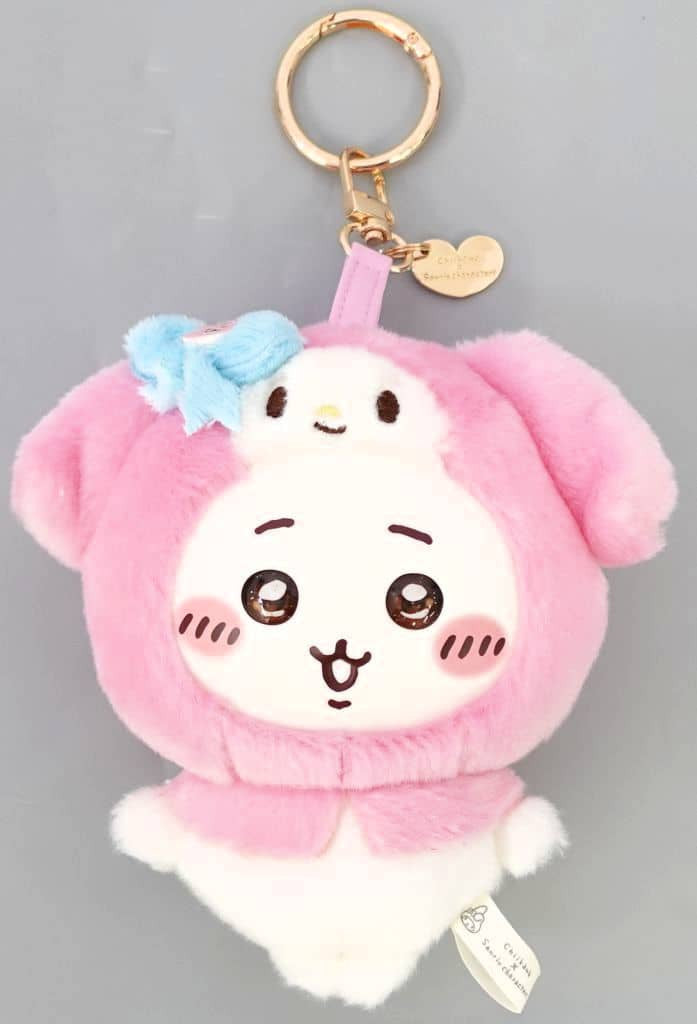 Chiikawa x My Melody Kiramekko Plush Mascot Badge