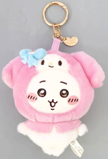 Chiikawa x My Melody Kiramekko Plush Mascot Badge