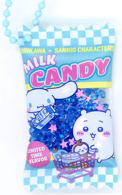 Chiikawa and Cinnamoroll Supermarket Snack Keychain