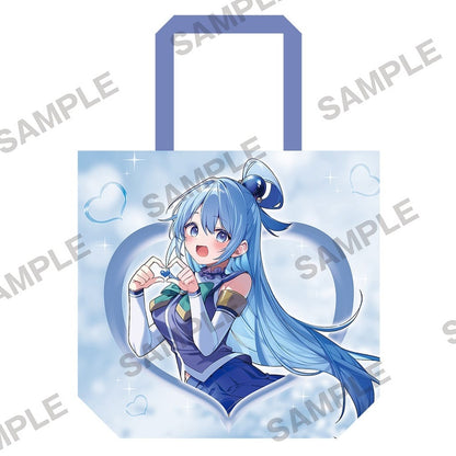 Aqua Valentine 2026 Original Illustration Full-Graphic Tote Bag