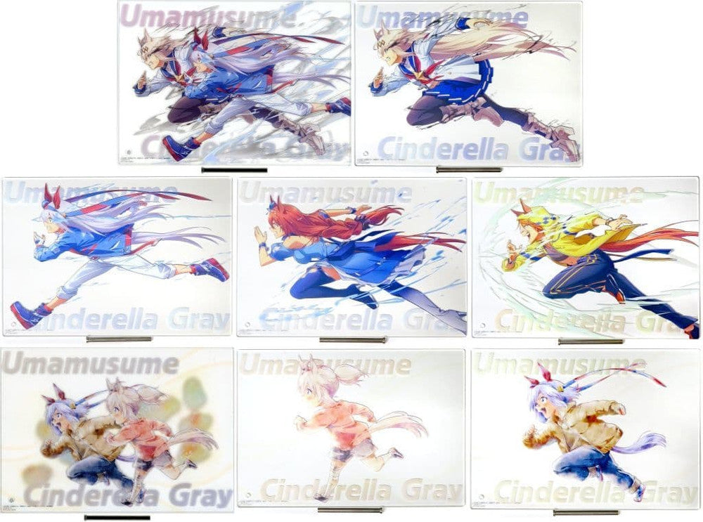 Umamusume: Cinderella Gray G Prize BANDAI SPIRITS Draw Illustration Acrylic Board Full 8-Piece Set (B5, Pre-owned)