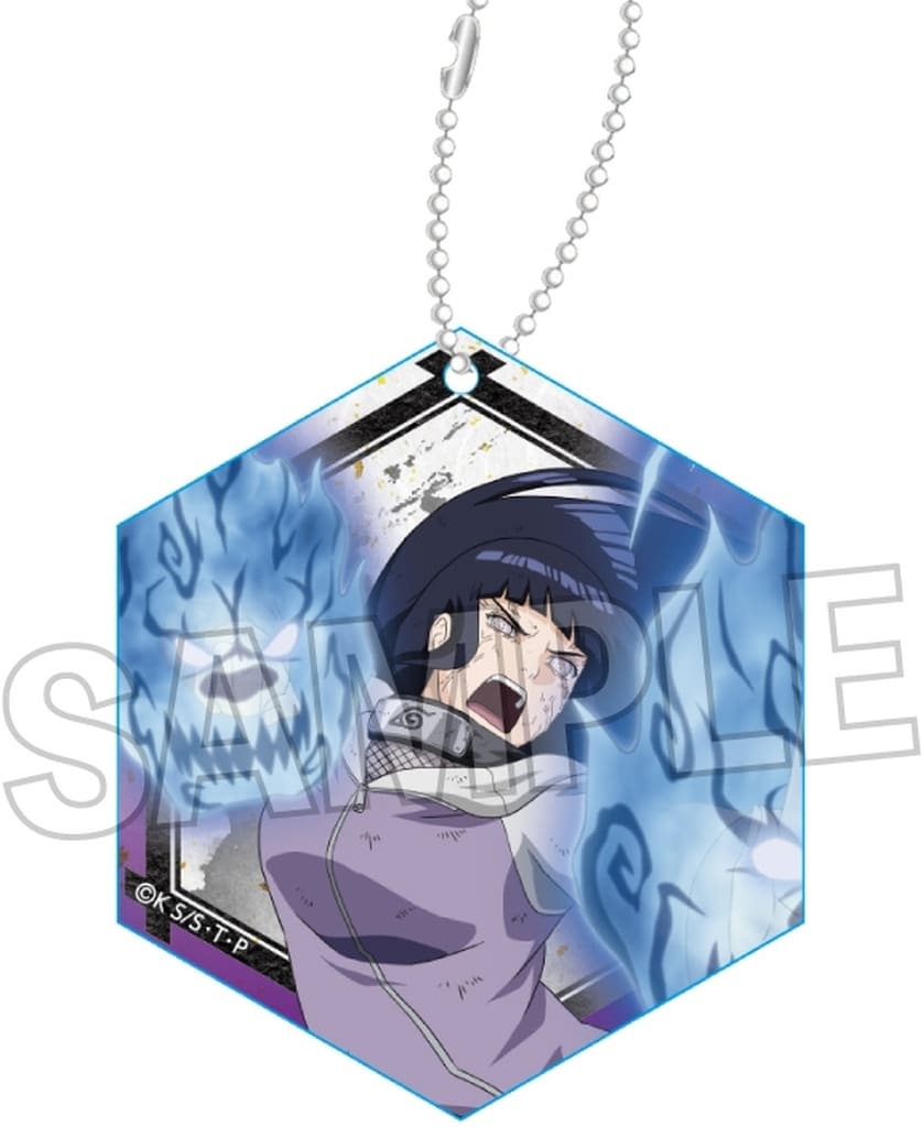 Hinata Hyuga Acrylic Keychain 'Fighting Spirit!!' - Naruto Shippuden - PROOF - Approx. 50 x 50 mm (Pre-owned)