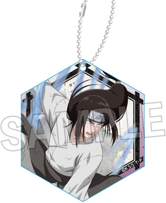 Neji Hyuga Acrylic Keychain - Fighting Spirit!! - Naruto Shippuden (PROOF) Approx. 50 x 50 mm - Pre-owned