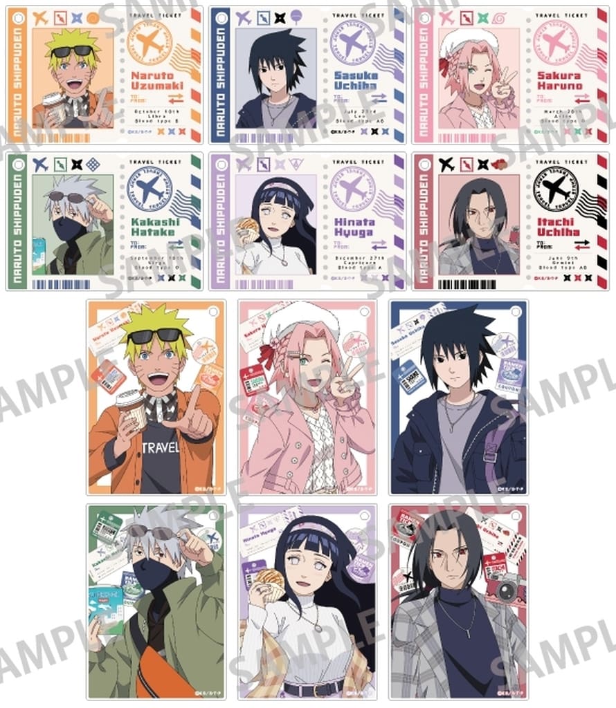 Naruto Shippuden Trading Acrylic Plate “Traveling Around” 12-Piece Set