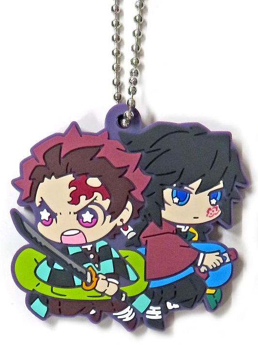 Tanjiro Kamado & Giyu Tomioka Demon Slayer: Kimetsu no Yaiba Rubber Mascot Keychain Infinity Castle Arc Vol. 13