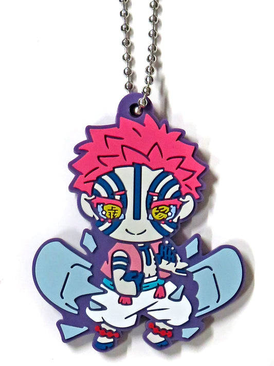Akaza Demon Slayer: Kimetsu no Yaiba Chara Bancho Rubber Mascot Keychain Mugen Castle Arc Vol. 13