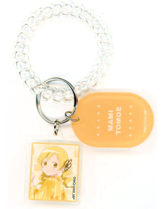 Mami Tomoe Acrylic Locker Key Style Keychain - Puella Magi Madoka Magica Movie × RAKU SPA Collaboration (Approx. 30 x 45 mm)