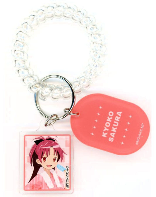 Kyoko Sakura Acrylic Locker Keychain - Puella Magi Madoka Magica x RAKU SPA Collab - Approx. 30 x 45 mm (Pre-owned, GK Marketing)