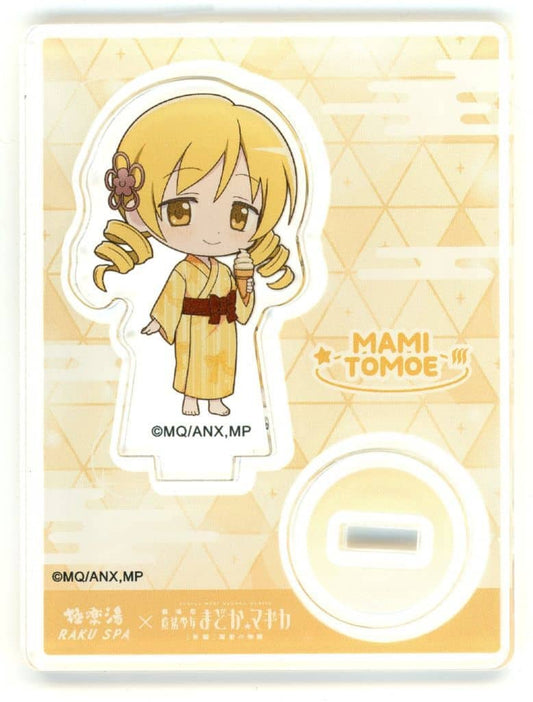 Mami Tomoe Acrylic Mini Character Stand - Puella Magi Madoka Magica Movie x RAKU SPA Trading Acrylic Stand (Approx. 80 x 60 mm, Pre-owned)