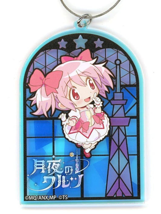 Madoka Kaname Mini Acrylic Keychain - Tokyo Skytree × Puella Magi Madoka Magica Moonlit Waltz Blind Aurora (Approx. 90 x 70 mm) - Pre-owned