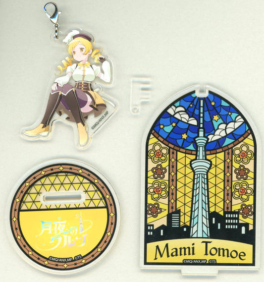 Mami Tomoe Acrylic Stand - Puella Magi Madoka Magica x Tokyo Skytree "Moonlit Waltz" Collaboration (Approx. 70 x 60 mm, Pre-owned)