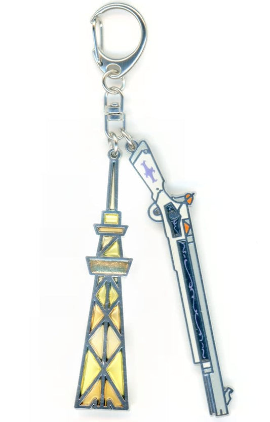 Mami Tomoe Stained-Glass Style Keychain - Tokyo Skytree × Puella Magi Madoka Magica Moonlit Waltz (Approx. 85 x 20 mm / 80×20mm) by Tobu Tower Skytree