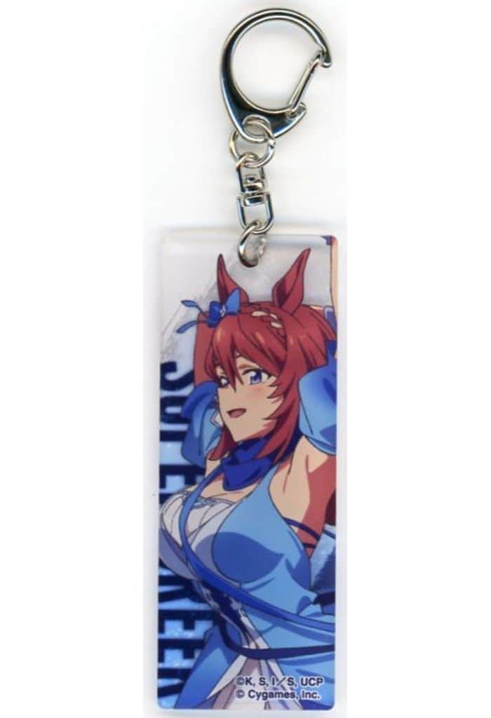 Super Creek Acrylic Keychain - Umamusume: Cinderella Gray EXHIBITION "Monster's Hoofprints" (Movic) Pre-owned, 3×8 cm