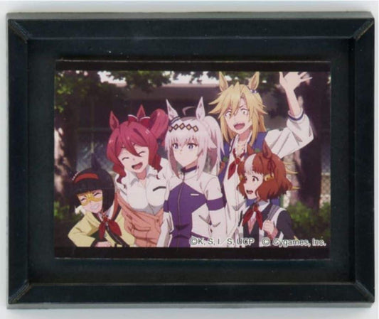 Umamusume: Cinderella Gray Frame Magnet Collection — Group of 5 Walking Characters Frame Magnet Set (Approx. 5.2×6.6cm) Movic, Used