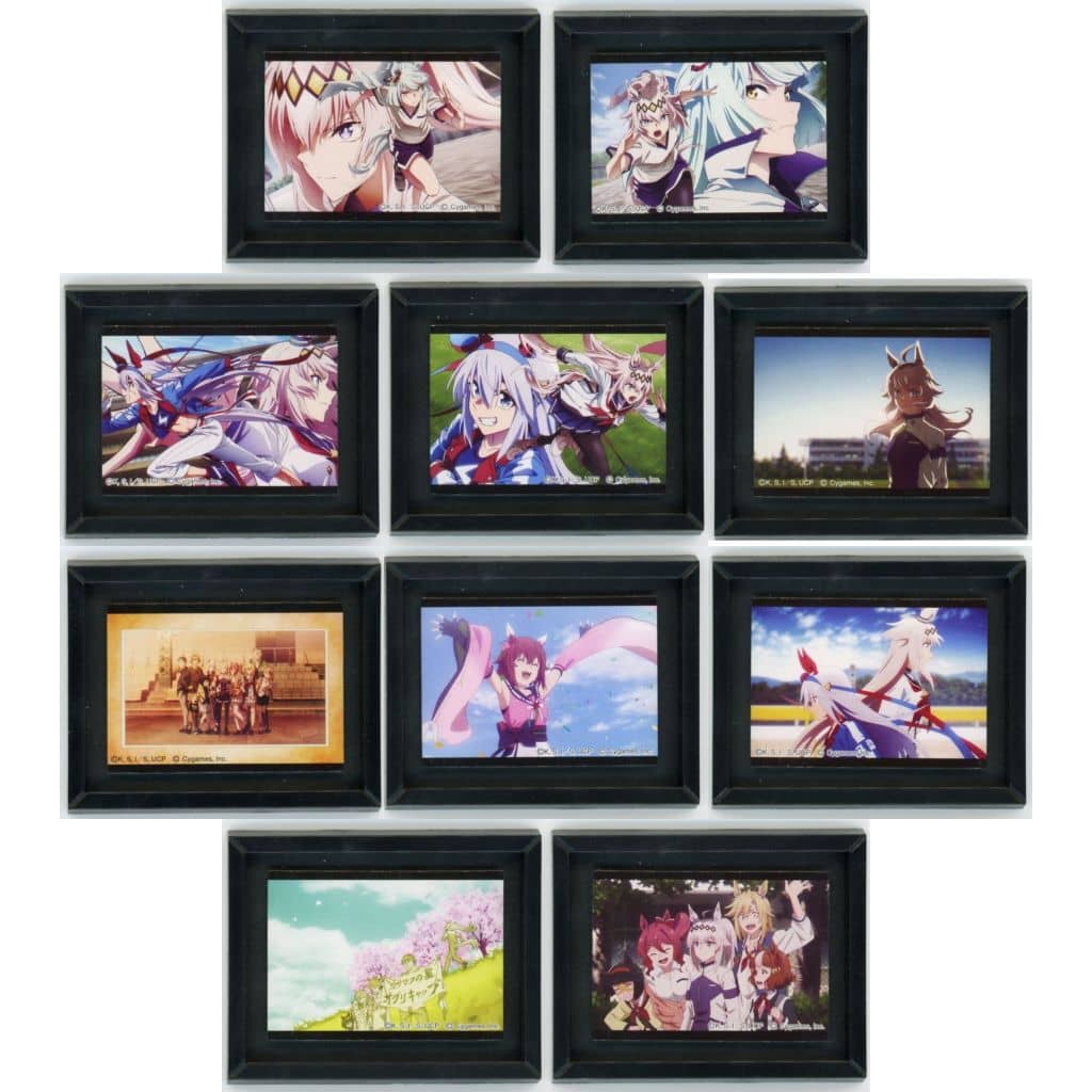 Umamusume: Cinderella Gray EXHIBITION - Frame Magnet Collection Complete 10-Piece Set (Movic, ~5.2×6.6cm) - Used