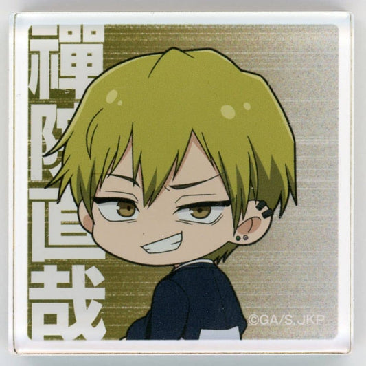 Naoya Zenin Acrylic Block Collection - 'Furikaeri' Ver. (KADOKAWA) Approx. 50 x 50 x 8 mm - Official Jujutsu Kaisen Merchandise