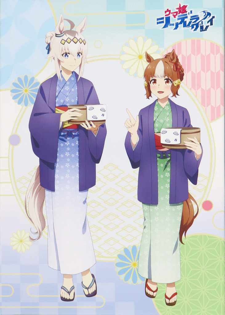 Oguri Cap & Belno Light P3 Character Fine Board — Umamusume: Cinderella Gray Blu-ray Vol.1–4 Rakuten Books Purchase Bonus (Approx. 27.5×19cm) — Pre-owned
