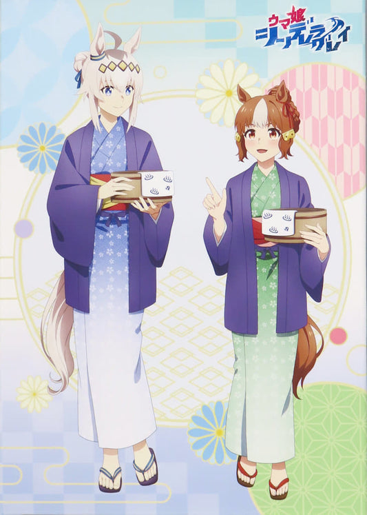 Oguri Cap & Belno Light P3 Character Fine Board — Umamusume: Cinderella Gray Blu-ray Vol.1–4 Rakuten Books Purchase Bonus (Approx. 27.5×19cm) — Pre-owned