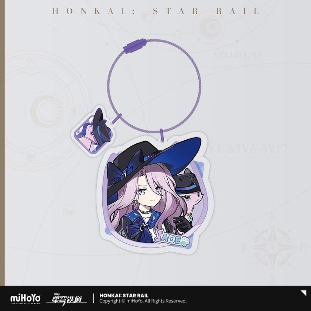 Jade Chibi Cat Series Acrylic Keychain - Honkai: Star Rail