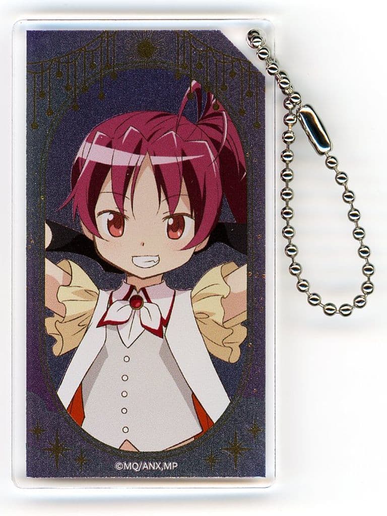 Kyoko Sakura Sparkle Acrylic Keychain - Puella Magi Madoka Magica - Bandai Namco Cross Store Exclusive (Approx. 45 x 80 mm) - Pre-owned