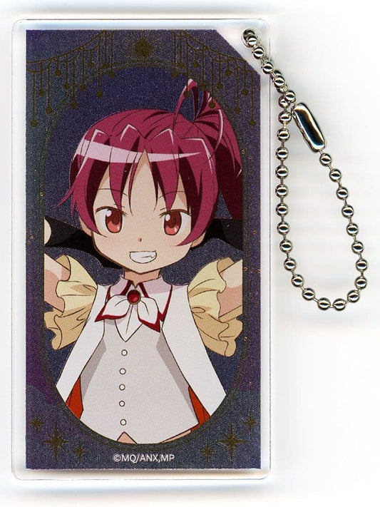 Kyoko Sakura Sparkle Acrylic Keychain - Puella Magi Madoka Magica - Bandai Namco Cross Store Exclusive (Approx. 45 x 80 mm) - Pre-owned