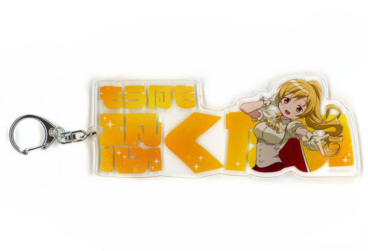 Mami Tomoe Acrylic Plate Keychain - Puella Magi Madoka Magica Character Pop Store Atre Akihabara - Approx. 75 x 25 mm - Bandai Namco Experience