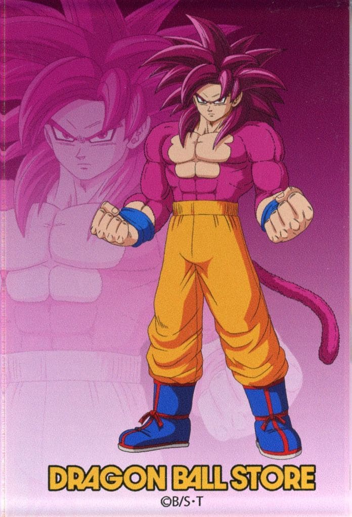 Son Goku (Super Saiyan 4) Acrylic Magnet - Dragon Ball DRAGON BALL STORE TOKYO (Toei Animation, Approx. 50 x 50 mm, Pre-owned)