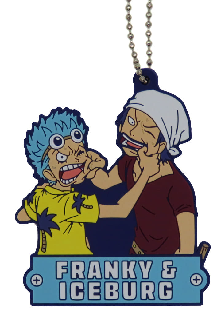 Franky & Iceburg Rubber Keychain I Prize - Ichiban Kuji ONE PIECE Dramatic Memories, Approx. 6 cm, BANDAI SPIRITS