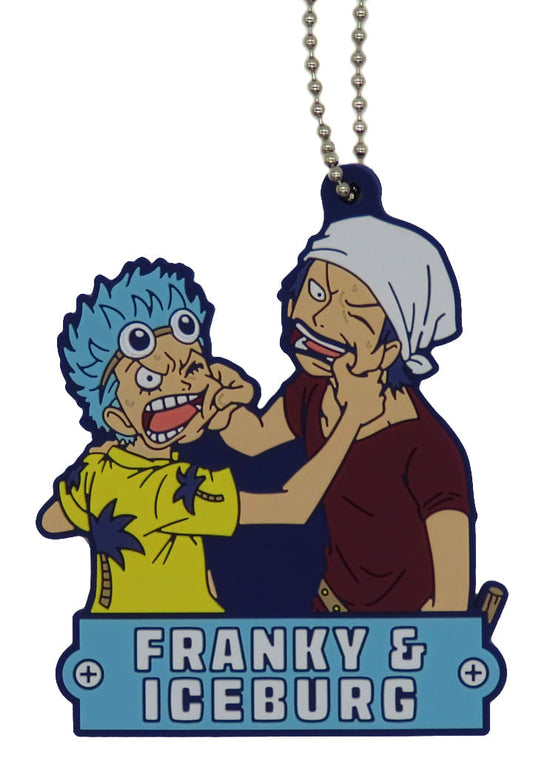 Franky & Iceburg Rubber Keychain I Prize - Ichiban Kuji ONE PIECE Dramatic Memories, Approx. 6 cm, BANDAI SPIRITS
