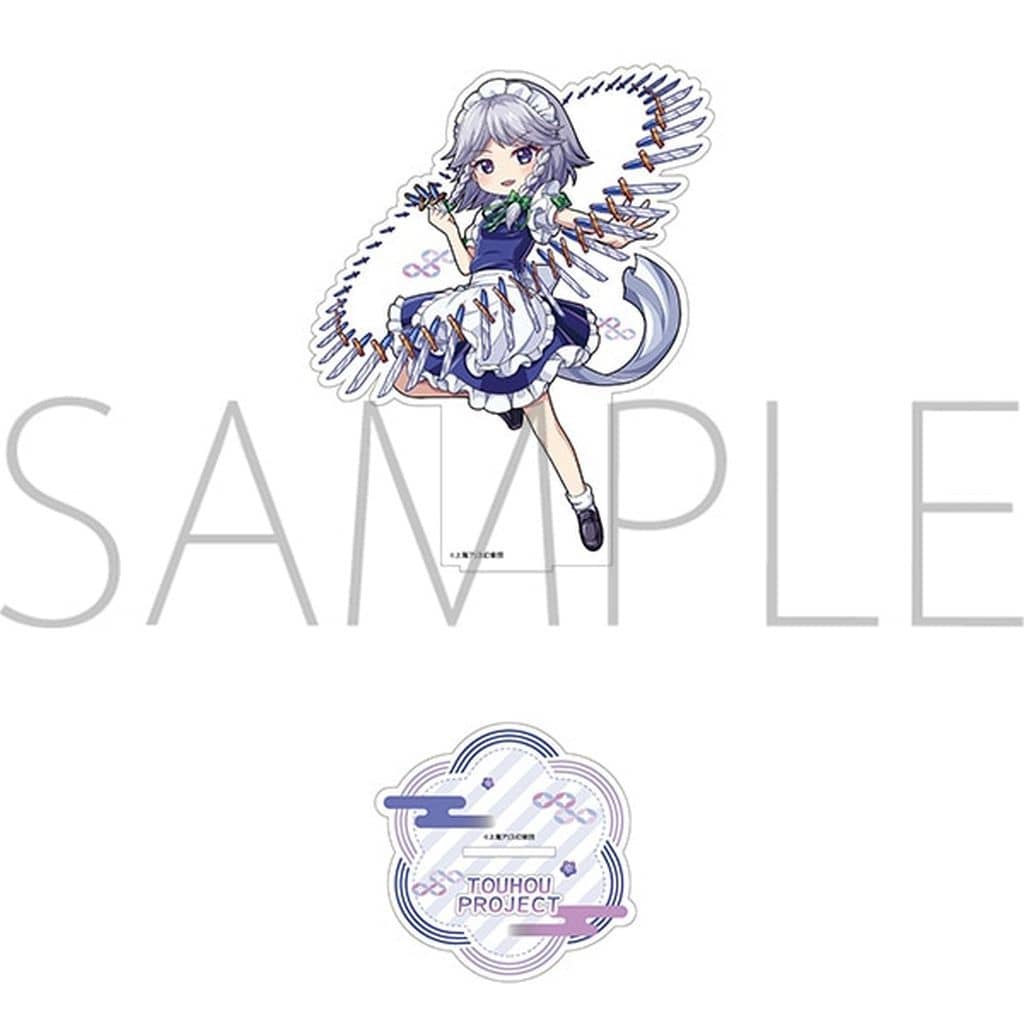 Sakuya Izayoi Silky Matte Acrylic Stand - Touhou Project - Movic - Approx. 13 cm x 13 cm (Pre-owned)