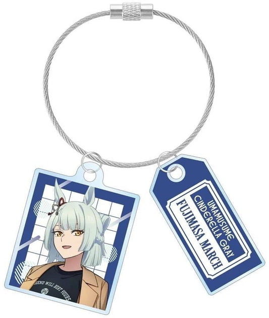 Fujimasa March 2-Tier Wire Acrylic Keychain - Umamusume: Cinderella Gray POP UP SHOP in Marui (Alma Bianca) - Pre-owned