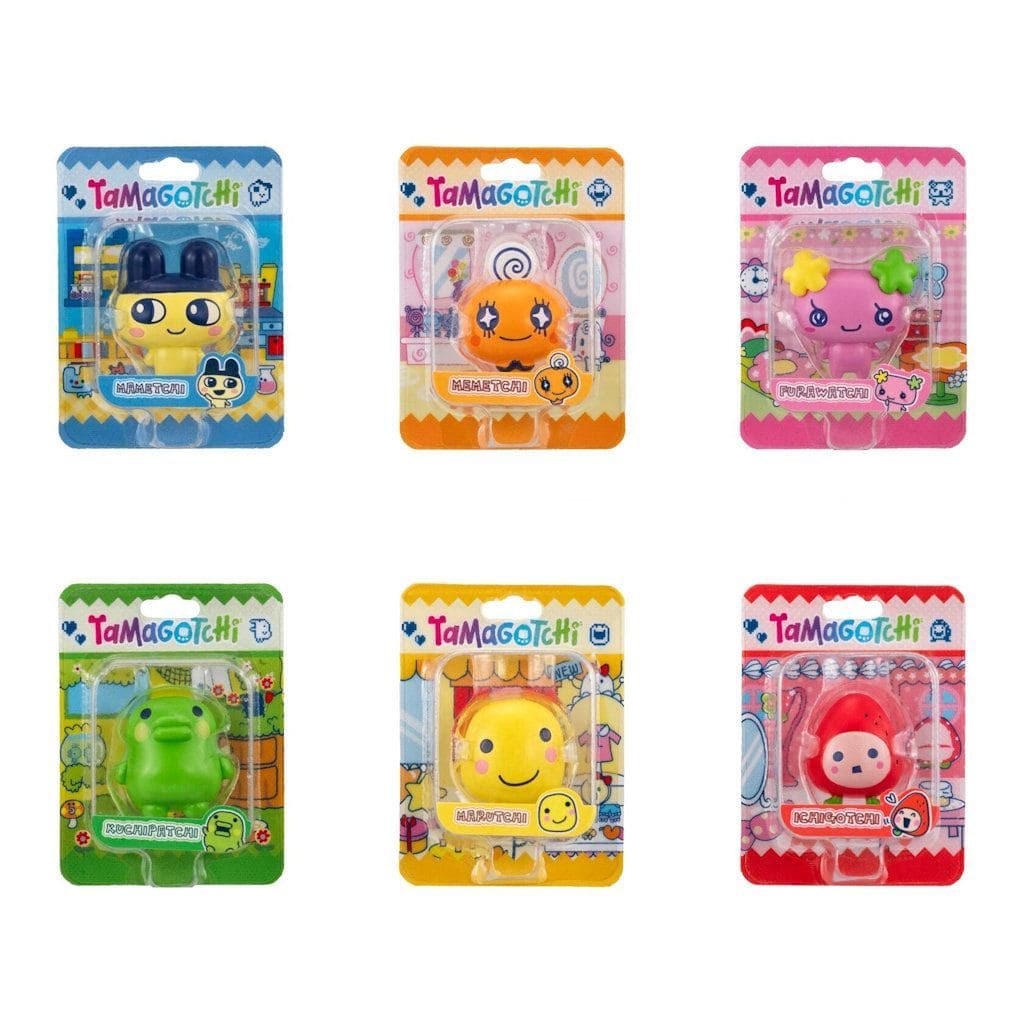 Tamagotchi Blister Package Collection Complete 6-Keychain Set