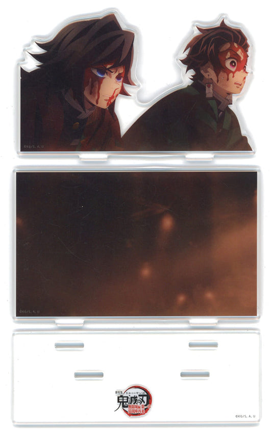 Tanjiro Kamado & Giyu Tomioka Acrylic Stand - Demon Slayer: Kimetsu no Yaiba (Approx. 140 x 104 mm, ufotable Cafe Collaboration, Pre-owned)
