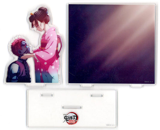 Akaza & Koyuki Acrylic Stand - Demon Slayer: Kimetsu no Yaiba - Scene Replica (Approx. 140 x 104 mm) - ufotable Cafe Collaboration (Pre-owned)
