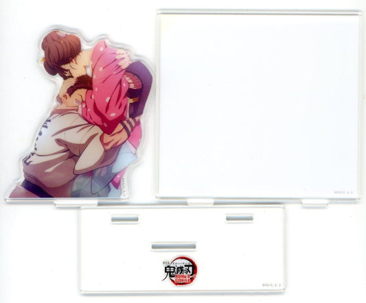 Hakuji & Koyuki Embrace Acrylic Stand (Scene Cut) - Demon Slayer: Kimetsu no Yaiba Movie Infinite Castle Arc Chapter 1 × ufotable Cafe Collaboration (Approx. 140 x 104 mm, Pre-owned)