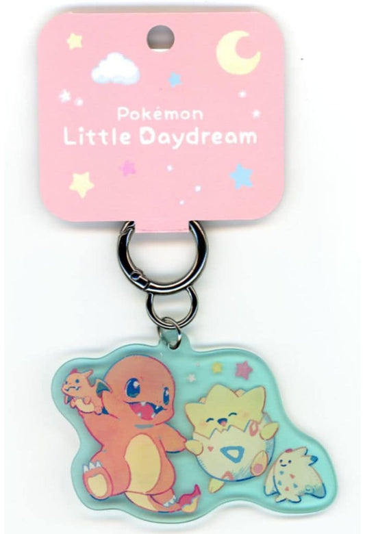 Charmander & Togepi Little Daydream Acrylic Keychain - Pokémon Center Exclusive (Approx. 8.2×0.4×9.5 cm) - Used