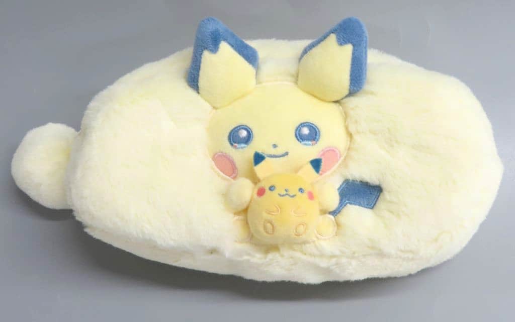 Pichu & Pikachu Fluffy Pouch Little Daydream Plush Coin Purse - Pokémon Center Exclusive - ~24×9×12 cm - Pokémon Brand (Pre-owned)