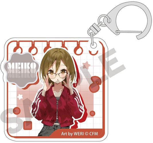 MEIKO (Hatsune Miku) Trading Acrylic Keychain - Glasses Style - Crux - Approx. 59 x 60 mm (Pre-owned)