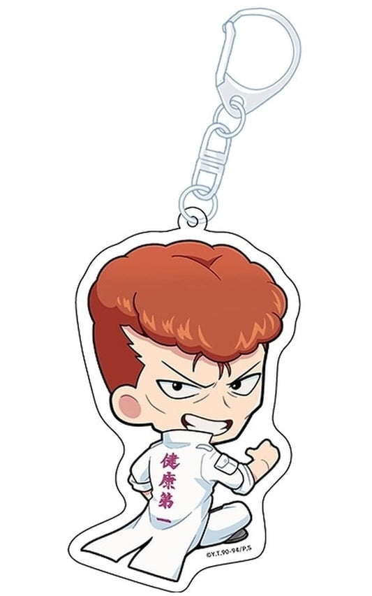Kazuma Kuwabara Acrylic Keychain (Petan Nyan Series Vol.2) - Yu Yu Hakusho - Penguin Parade - Length Approx. 90 mm (Pre-owned)