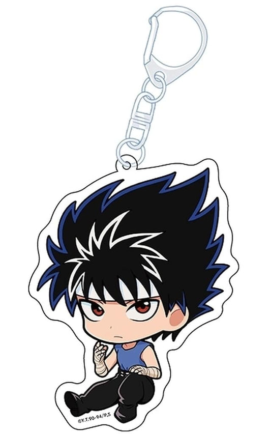 Hiei Acrylic Keychain Petanko Vol.2 - Penguin Parade Yu Yu Hakusho Acrylic Keychain (Length Approx. 90 mm) Pre-owned