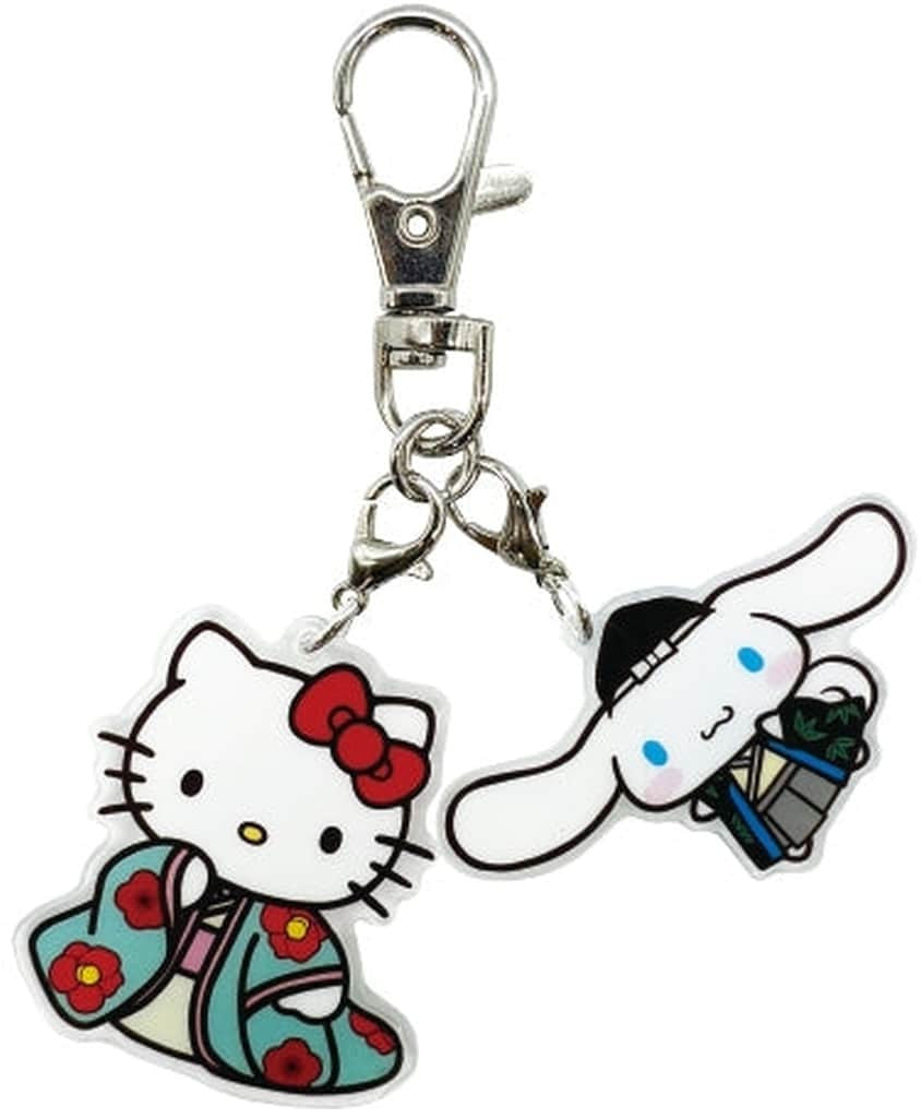 Hello Kitty & Cinnamoroll Sanrio Shogun Double Acrylic Keychain