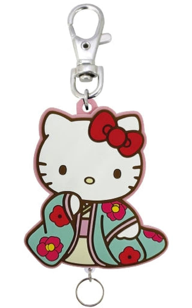 Hello Kitty (Princess) Sanrio Shogun Series Rubber Reel Keychain