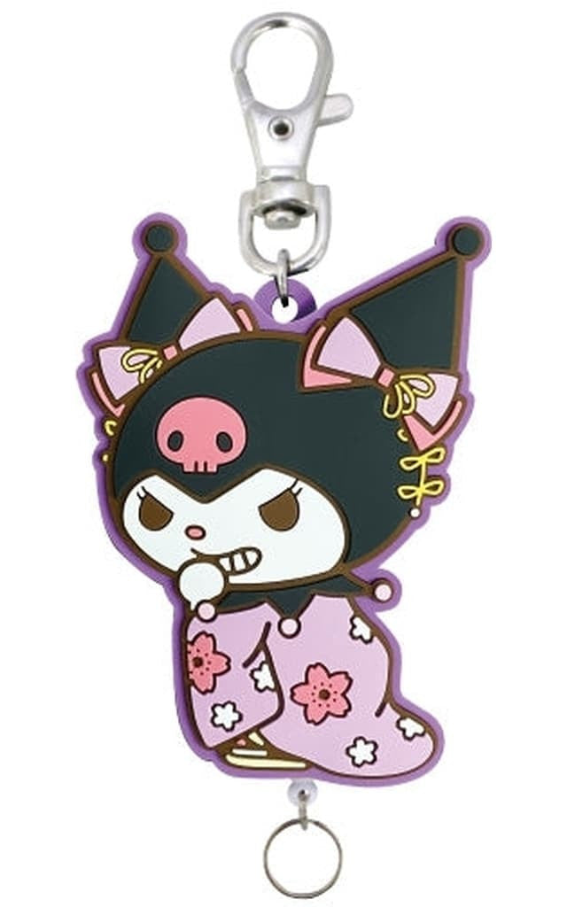 Kuromi Sanrio Shogun Series Rubber Reel Keychain